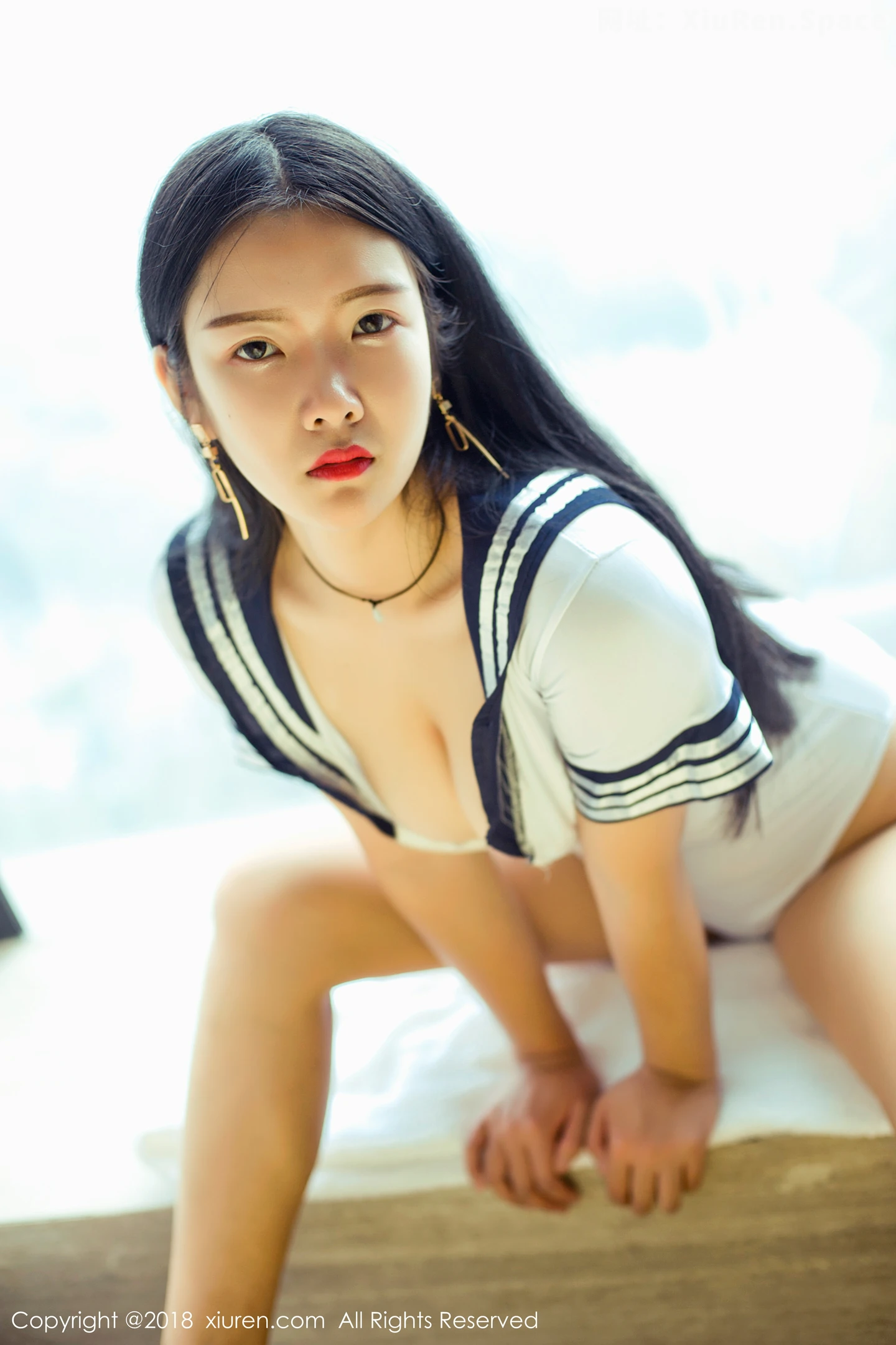 图片[6]-[XiuRen秀人网]VOL.1197 嫩模凌希儿私房高叉连体衣+真空女仆装秀豪乳火辣诱惑写真47P-秀人网官方网站